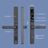 Serrure intelligente Vertexis Tuya WiFi avec empreinte digitale, contrôle à distance par application, étanche IP65, serrure électronique pour la maison