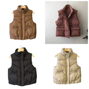 Femmes de haute qualité automne hiver pliable léger chaud col montant coupe-vent mince mince <span class=keywords><strong>sans</strong></span> <span class=keywords><strong>manches</strong></span> bouffant veste vers le bas gilet - Product Image 6