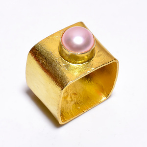 แหวนพลอยทองเหลืองชุบทองคุณภาพสูงชุบทอง18 K ชุบทองอัญมณีอัญมณีธรรมชาติเครื่องประดับที่ดี - Product Image 3