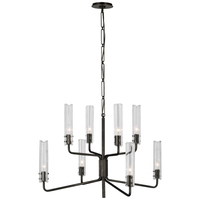Lámpara Colgante Moderna Personalizada para Comedor, Pantalla de Vidrio Transparente, Base Dorada para Bombilla E12, Lámpara de Araña para Sala de Estar