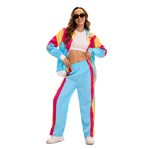 Traje Deportivo de Discoteca para Mujer, Ropa de Actuación en Escenario, Chándal Colorido, Ropa de Fiesta para Adultos, Disfraz de Hip Hop, Estilo 129 Kits Disco - Product Image 5