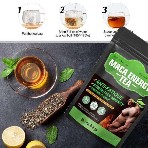 Maca Energy Chinese Health Tea, Natural Herbal Tea for Men's Vitality ...