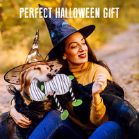 Jouets couineurs pour chiens d'Halloween avec papier froissé, jouets à mâcher en corde pour l'ennuie et l'enrichissement, jouet en peluche rembourré pour chiens et chiots