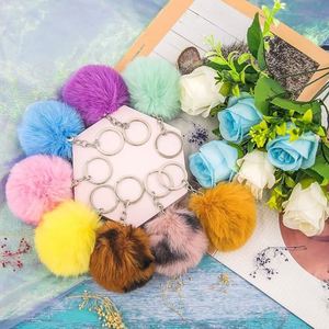 Pom Poms Bulk Pompoms Keychains Fuzzy Ball Keyring Thank You Gifts for Women Girls DIY Accessory Handbag Tote Bag Pendant Purse - Product Image 4