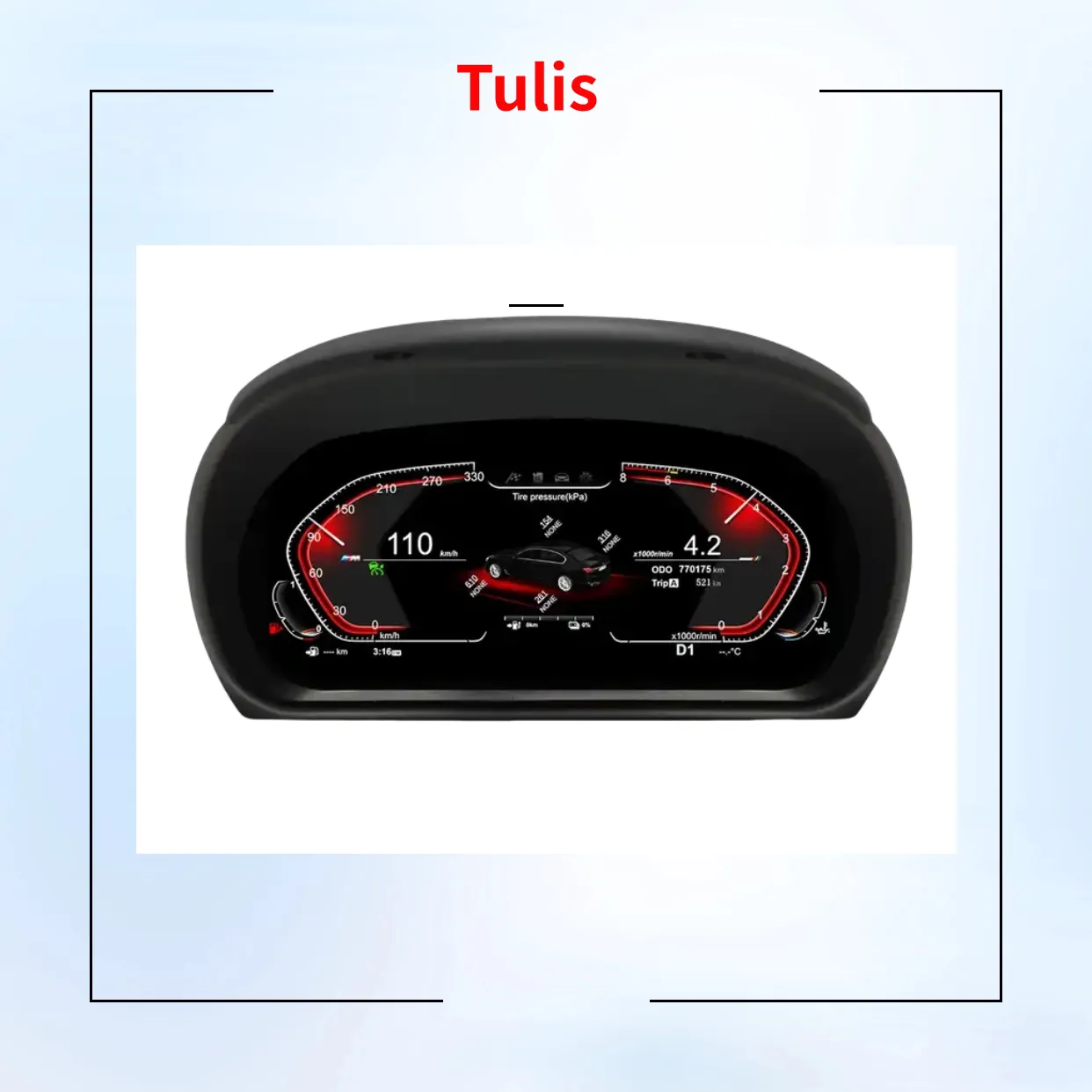 Tulis 12.3 ''dijital küme kilometre BMW 3 serisi E90 E91 E92 dijital enstrüman küme artı ve oynamak için