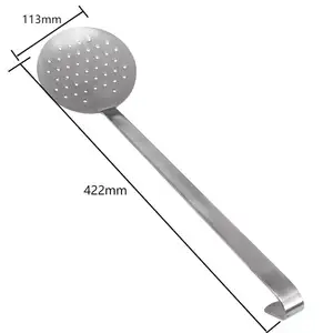 Kitchen Tools Stainless Steel Big Slotted Spoon Strainer Skimmer Oil Skimmer Colander Sieve