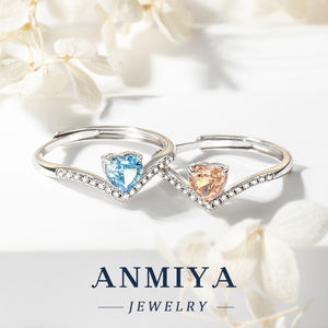 Bijoux doux et attachants Bague en argent sterling 925 Motif coeur Promesse éternelle pour <span class=keywords><strong>femme</strong></span> Date Nuit Anniversaire - Product Image 5