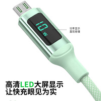 OEM LED pantalla Micro-datos Led Nylon Micro Usb Cable a Micro carga rápida teléfono portátil vidico Cámara