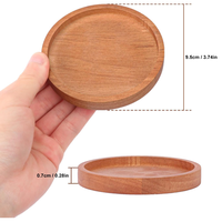 En gros Personnalisé Rond En Bois D'acacia Dessous De Verre En Bois Tasse Sous-verres pour Bar Bureau Ferme Décor À La Maison