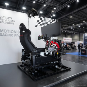 Consola de Carreras con Plataforma de Movimiento, Simulador de Conducción Profesional con Volante y Cabina de Simulación - Product Image 2