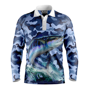 Maillot de pêche personnalisé en extérieur impression par sublimation vêtements de pêche à manches longues - Product Image 1