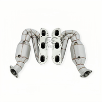 Header Manifold Knalpot Sport Kustom untuk Porsche Cayman Boxster 981 2.7L 3.4L 2013-2015 OEM Stainless Steel Downpipe Berinsulasi