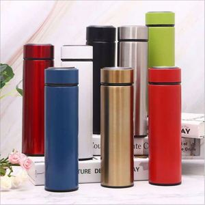 Bouteille d'eau intelligente à double paroi en acier inoxydable de 16 oz, avec affichage LCD de la température, personnalisable, promotionnelle, vente chaude - Product Image 1