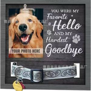 Wooden Pet Keepsake Photo Frame Black Rectangle UV Printing Handmade For Lost Pets <b>Memorial</b> <b>Gift</b> - Product Image 5