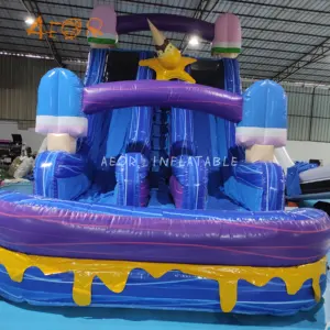 Personalizado comercial salto casa inflatables água slide água salto casa inflável castelo slide