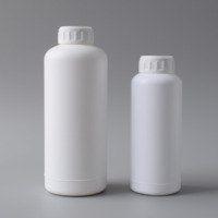 Bouteille ronde en PEHD pour produits chimiques agricoles, cylindre opaque à capuchon fileté côtelé, emballage agricole en gros, direct usine