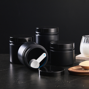 Pot en plastique HDPE de qualité alimentaire avec logo personnalisé, 350 ml, 420 ml, 500 ml, 600 ml, à large ouverture avec cuillère pour poudre protéinée - Product Image 2