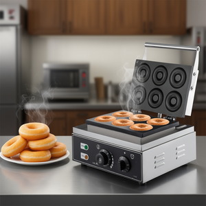 Machine à beignets 110V, chauffage double face, revêtement antiadhésif, pour usage en boulangerie - Product Image 2