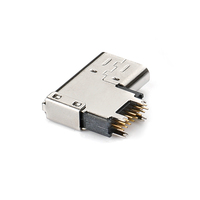 Conector USB-C 2.0 de 16 Pines, Hembra, Doble Fila, Tipo DIP, Receptáculo Vertical Lateral, Conector de Carga para PCB