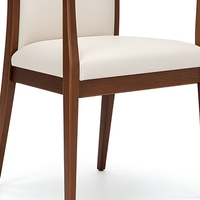 Chaise de salle à manger moderne en bois, fauteuil rembourré, siège beige, ton noyer, mobilier pour salle à manger, café, hôtel