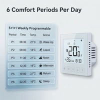 Thermostat intelligent WiFi Tuya ZigBee 16A avec écran LED tactile pour chauffage électrique par le sol, fournisseur OEM