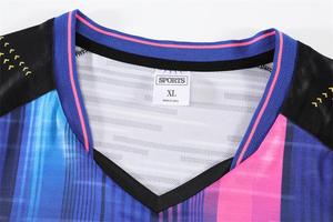 Jersey Badminton Raglan Custom Neon Glitch Print, Bernapas, Cepat Kering, Ringan, Seragam Latihan Tim, Logo Custom, MOQ Kecil - Product Image 4