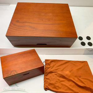 Caja de Almacenamiento de Madera de Roble Oscuro Grande, Grabada a Medida, con Tapa con Bisagras, Caja de Regalo Decorativa <span class=keywords><strong>para</strong></span> Recuerdos - Product Image 4