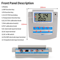 2026 High Accuracy PHS-26C 6 in 1 Online Water Quality Monitor Benchtop PH EC TDS CF ORP Temperature Detector Lab Grade Meter