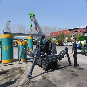 Grue araignée à roues de <span class=keywords><strong>3</strong></span> tonnes, petite grue hydraulique au sol pour entrepôt et équipement de levage de construction - Product Image 4