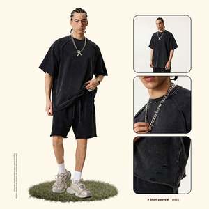 Popular ácido lavado camisetas hombres alta calidad Vintage desgastado algodón de gran tamaño envío rápido mejor para marca única - Product Image 3