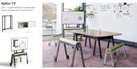 Table de conférence modulable en bois sur mesure pour bureau, série de mobilier moderne, écologique et durable