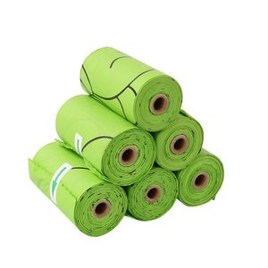 Eco Friendly Plastic Waterproof Strong Customizable Scent Added Degradable <b>Compostable</b> Custom Logo Low MOQ Bulk Dog Poop Bags - Product Image 1