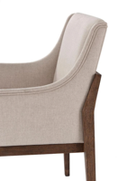 Chaise de salle à manger en bois massif avec pieds en bois, design populaire, tissu d'ameublement de luxe en gros, pour café et restaurant