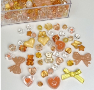 50g/bolsa Abalorios Kawaii Acrílicos Mixtos con Formas de Corazón, Oso, Flor, Lazo y Estrella, a Granel, para Llaveros, Collares DIY y Colgantes para Teléfono, para la Creación de Joyas - Product Image 6