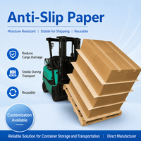 Feuille de papier kraft antidérapante, haute friction, sur mesure, écologique et recyclable pour l'emballage logistique et d'entrepôt