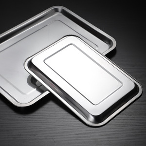Stainless Steel Rectangular Tray Thickened 304 For Serving Tea Rice <b>Steamer</b> Commercial Use - Product Image 1