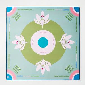 Wholesale Custom Foldable Square <b>Rubber</b> Bottom Mahjong Poker Mat Portable Travel Casino Household Game Carpet Fast Shipping In S - Product Image 1