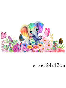 LETOP 1pcs Autocollants de transfert d'animaux mignons Honeybee Elephant Chicken Kitten UV pour DTF Wraps 160z - Product Image 3