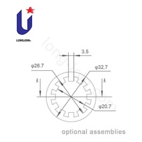 Prise d'extension JL-700W2 Book18 Zhaga Socket sans plomb à double trou Design IP66