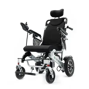 Cadeira de roda elétrica potência dobrável, cadeirinha de rodas leve