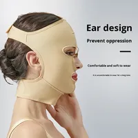 Bandeau de lifting facial V-face pour liposuccion, en spandex antibactérien, élastique, pour la récupération post-chirurgie faciale et le double menton