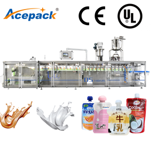Machine de remplissage automatique haute vitesse pour sachets Doypack à bec verseur de 100 ml, pour jus de fruits, purée, mayonnaise, conditionnement et formage - Product Image 1