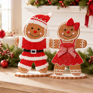 Classic Red <b>Gingerbread</b> Santa Claus 16 Inch Freestanding Figure for Retail Counter <b>Christmas</b> Holiday Display Bulk Supply - Product Image 3