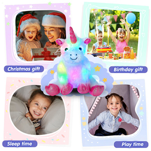 <span class=keywords><strong>Wewill</strong></span> ánh sáng lên Unicorn LED Thú nhồi bông mềm trắng sang trọng Glow Đồ chơi đèn ngủ đồng hành quà tặng cho trẻ em trên giáng sinh nhật - Product Image 5