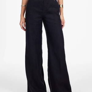 Conjunto de Lino de Verano 2025 para Mujer, Estilo Casual Europeo Americano, Top sin Mangas, Pantalones Anchos Holgados, Traje de Dos Piezas - Product Image 4