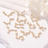 Collier pendentif 12 constellations en laiton plaqué or 14 carats, bracelet avec symboles astrologiques en zircon, breloques pour la fabrication de bijoux DIY pour femmes
