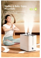 Humidificateur ultrasonique 9,5 L avec diffuseur, contrôle d'humidistat, aromathérapie, barre d'oxygène, silencieux (<36 dB), pour bébé et maison