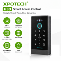 Clavier de contrôle d'accès intelligent Bluetooth avec reconnaissance faciale et empreintes digitales, IP66, carte RFID, mot de passe, contrôleur d'accès aux portes avec application