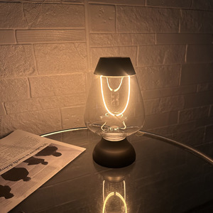 <span class=keywords><strong>Lampe</strong></span> de table artistique à LED de type C avec commande tactile, lumière d'ambiance décorative rechargeable pour chambre à coucher, restaurant, bar, chevet - Product Image 4