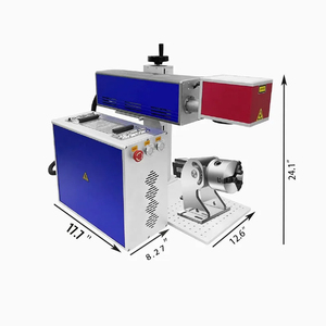 เครื่องเลเซอร์ CO2 สำหรับทำเครื่องหมาย ระบบ Galvo Scanner CCD ใหม่ ขนาดใหญ่ สำหรับแกะสลักพื้นผิว Glove AI BMP LAS ระบายความร้อนด้วยอากาศ แบบพกพา - Product Image 2